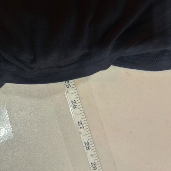 NWT Mono B Overlay Back Workout Tank Top Jersey Knit Open Back Large Navy Blue - Picture 9 of 9